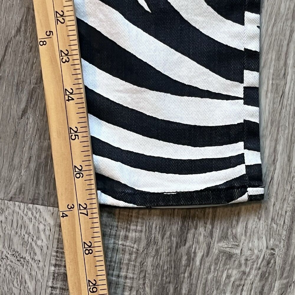 Nili Lotan Pants Womens 26 Black Ivory Zebra Animal Print Made in USA - Picture 8 of 11